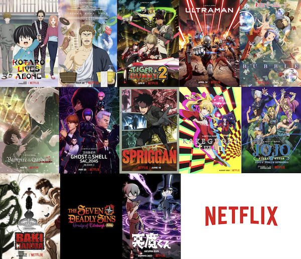 Netflix 22年は約40本のバラエティ豊かなアニメ作品を世界へ配信